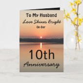 10周年夫の愛が輝く カード (黄色い花)