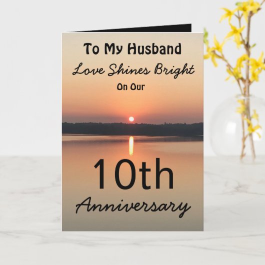 10周年夫の愛が輝く カード (黄色い花)