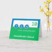 10周年従業員記念日 カード (黄色い花)