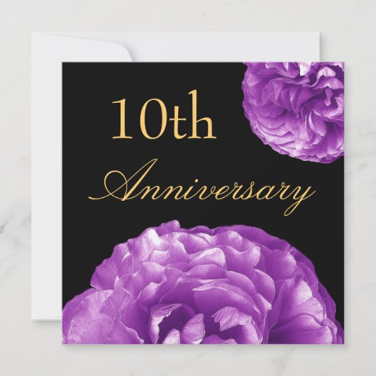 10周年招待状 - パープルローズ 招待状 (正面)