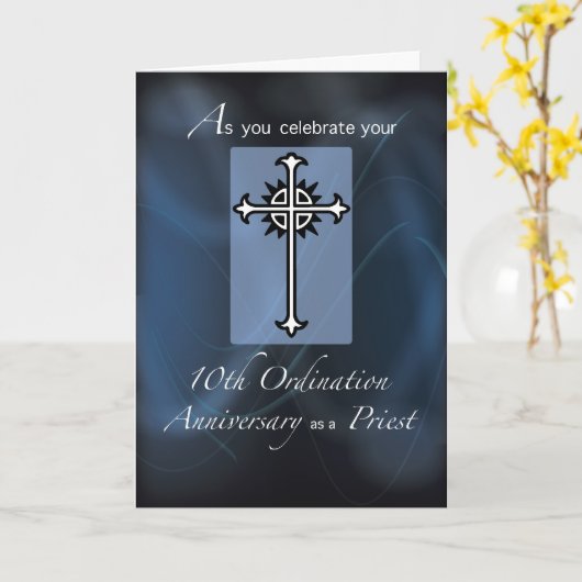 10周年法要 カード (黄色い花)