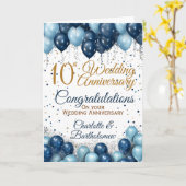 10周年結婚おめでとう カード (黄色い花)