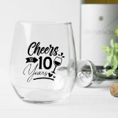 10周年結婚お祝い ステムなしワイングラス