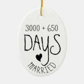 10周年結婚した恋結婚愛 セラミックオーナメント (正面)