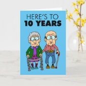 10周年結婚を迎える カード (黄色い花)