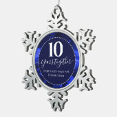 10周年結婚を迎える スノーフレークピューターオーナメント (右)