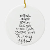 10周年結婚カップ結婚したル セラミックオーナメント (正面)