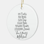 10周年結婚カップ結婚したル セラミックオーナメント (左)