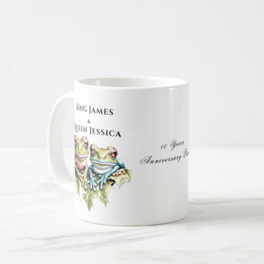 10周年結婚園園のカジュアルパーティー コーヒーマグカップ (正面左)