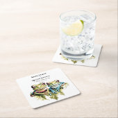 10周年結婚園園のカジュアルパーティー スクエアペーパーコースター (インサイチュ)