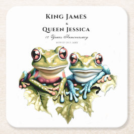 10周年結婚園園のカジュアルパーティー スクエアペーパーコースター