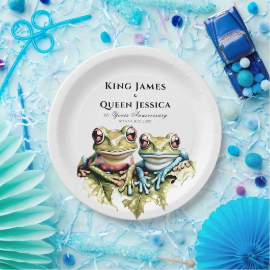 10周年結婚園園のカジュアルパーティー ペーパープレート (パーティー)