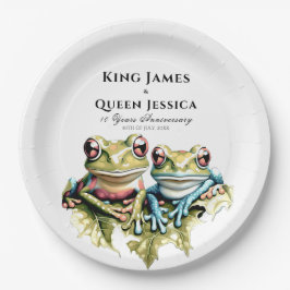 10周年結婚園園のカジュアルパーティー ペーパープレート