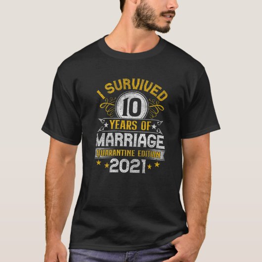 10周年結婚検疫贈答品10年  Tシャツ (正面)