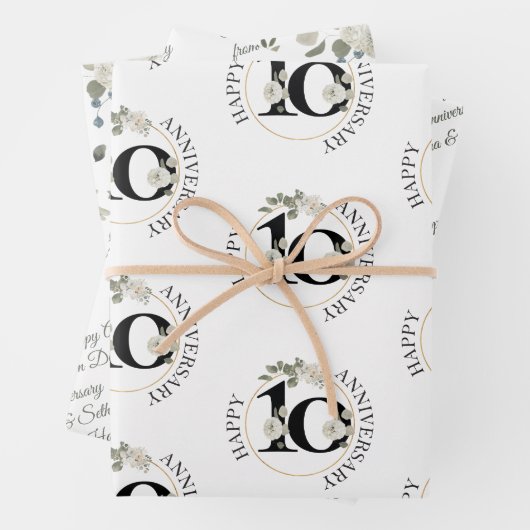 10周年結婚記念カスタム会 ラッピングペーパーシート (インサイチュ)