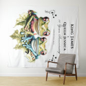 10周年結婚記念日のガーデンパーティー カジュアルスタイル タペストリー (インサイチュ(横))