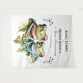 10周年結婚記念日のガーデンパーティー カジュアルスタイル タペストリー (正面(横))