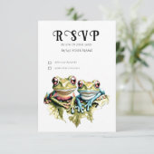 10周年結婚記念日のガーデンパーティー カジュアルスタイル 出欠カード (スタンド正面)