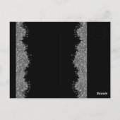 10周年結婚記念日のシルバー疑似グリッター ポストカード (裏面)