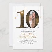 10周年結婚記念日のハイライト フォトID1165 招待状 (正面)