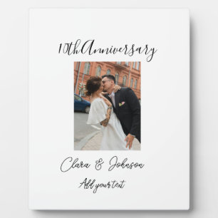 10周年結婚記念日の写真名カップルロマンティック フォトプラーク
