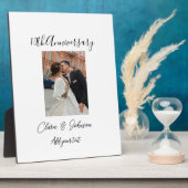 10周年結婚記念日の写真名カップルロマンティック フォトプラーク (側面)