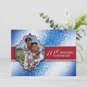 10周年結婚記念日の写真 招待状 (スタンド正面)