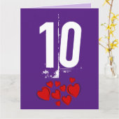 10周年結婚記念日の大きなグリーティングカード カード (黄色い花)