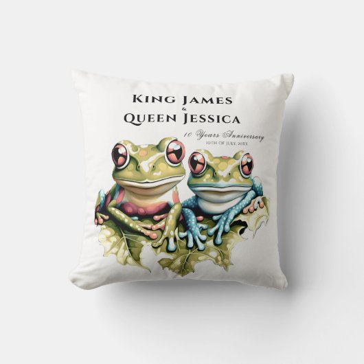 10周年結婚記念日の庭でのカジュアルパーティー クッション (正面)