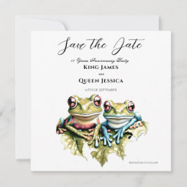 10周年結婚記念日の庭でのカジュアルパーティー セーブザデート