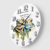 10周年結婚記念日の庭でのカジュアルパーティー ラージ壁時計 (傾斜)