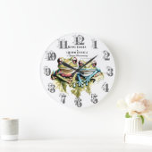10周年結婚記念日の庭でのカジュアルパーティー ラージ壁時計 (ホーム)