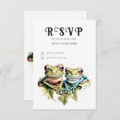 10周年結婚記念日の庭でのカジュアルパーティー 出欠カード (正面/裏面)