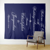 10周年結婚記念日クールフォトブース背景 タペストリー (インサイチュ(横))