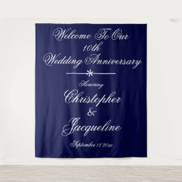 10周年結婚記念日クールフォトブース背景 タペストリー