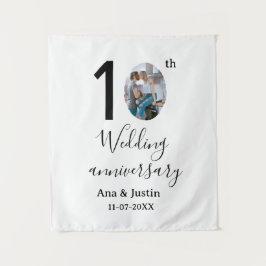 10周年結婚記念日名前写真太文字スタ タペストリー
