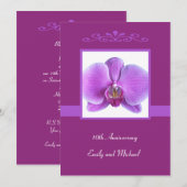 10周年結婚記念日招待状 オーキッド 招待状 (正面/裏面)