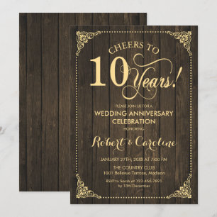 10周年結婚記念日 - ゴールドウッド 招待状