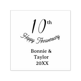 10周年結婚記念日 ピーチパステル 名前 レトロb セルフインキングスタンプ