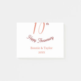 10周年結婚記念日 ピーチパステル 名前 レトロb ポストイット