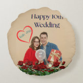 10周年結婚記念日 ラウンドクッション (裏面)