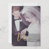 10周年結婚記念日&写真招待状 招待状 (正面)