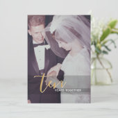 10周年結婚記念日&写真招待状 招待状 (スタンド正面)