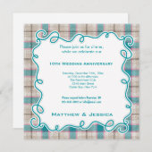 10周年結婚記念日 招待状 (正面/裏面)