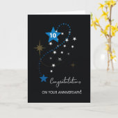 10周年記念おめでとうさん カード (黄色い花)