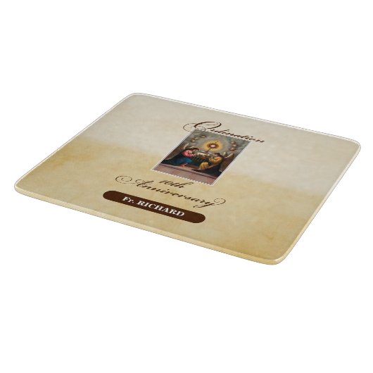 10周年記念の天使をパーソナライズ カッティングボード (角)