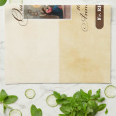 10周年記念の天使をパーソナライズ キッチンタオル (折り畳み)