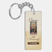 10周年記念の天使をパーソナライズ キーホルダー (正面左)