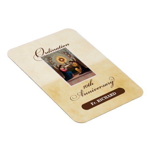 10周年記念の天使をパーソナライズ マグネット (右側)