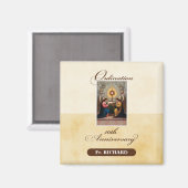 10周年記念の天使をパーソナライズ マグネット (正面/裏面)